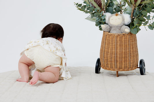 Anna Bloomers - Beige Gingham - Indigo & Lellow Store