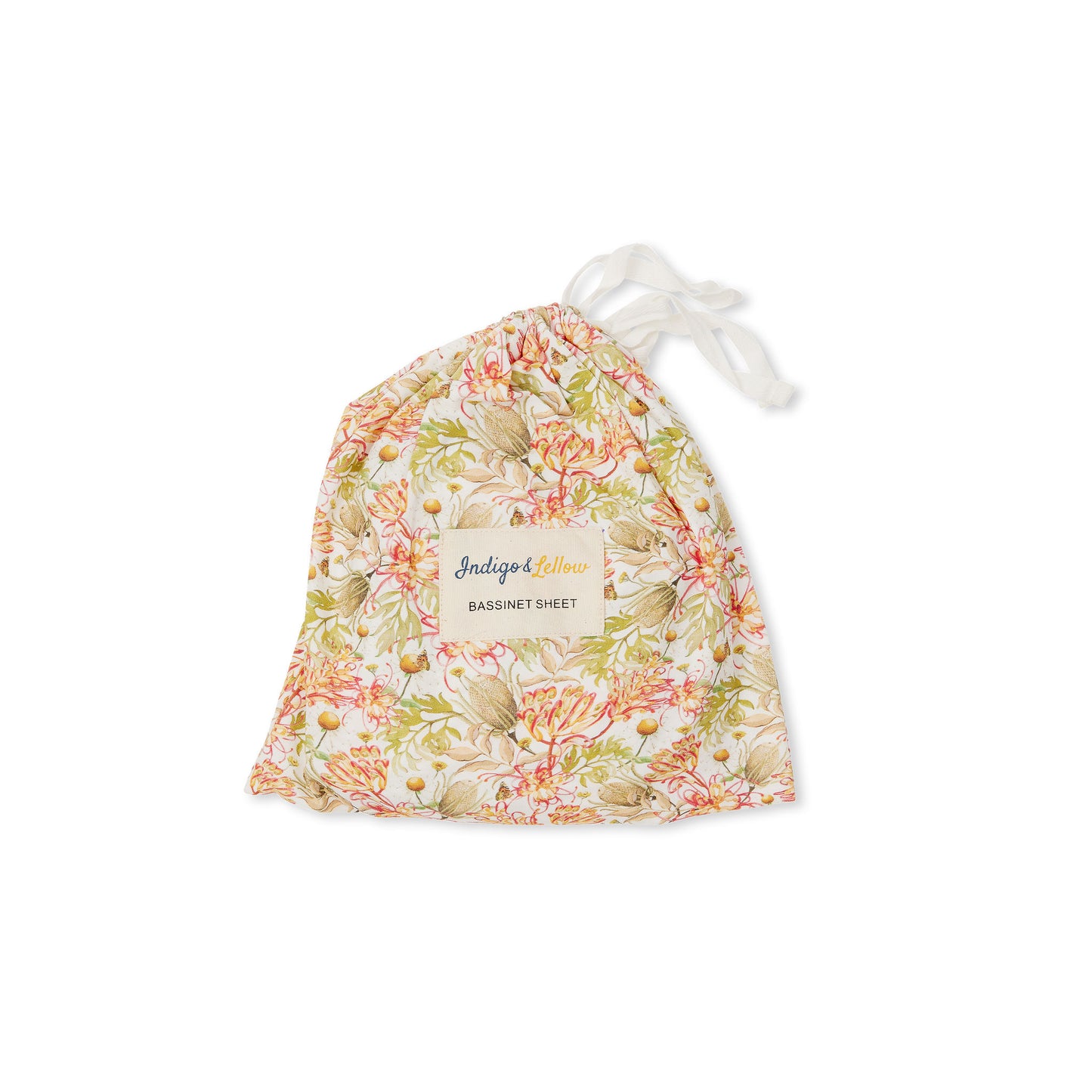 Bassinet Sheet - Wildflowers - Indigo & Lellow Store
