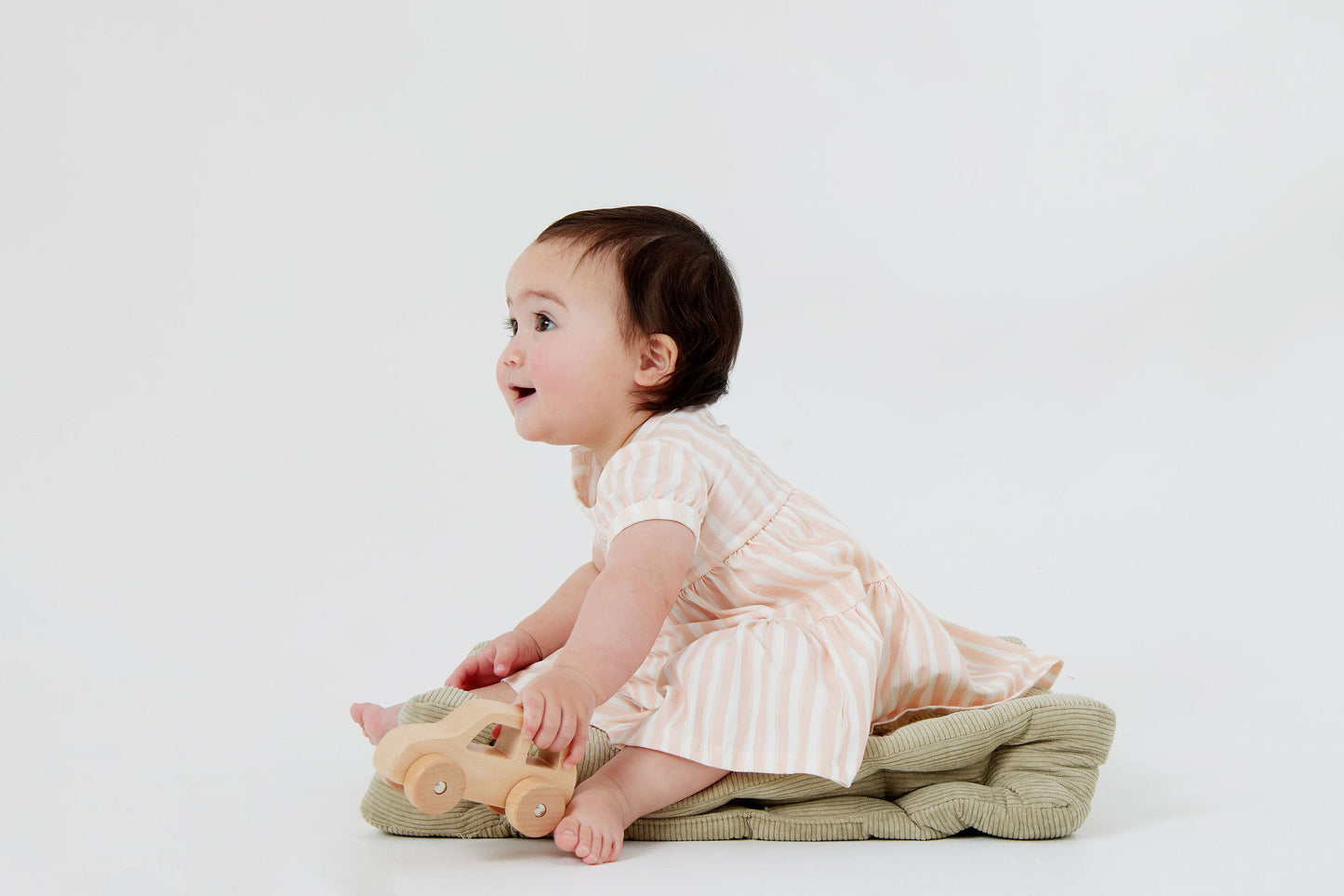 Eden Tier Dress - Dusty Pink Stripes - Indigo & Lellow Store