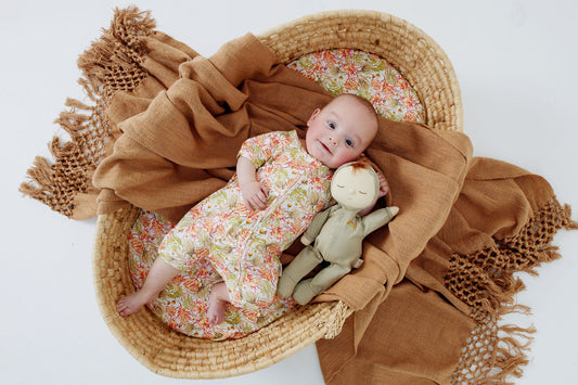 Grayson Short Zipsuit - Wildflowers - Indigo & Lellow Store