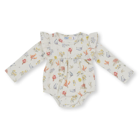 Jayda Long Sleeved Bodysuit - Bush Flowers