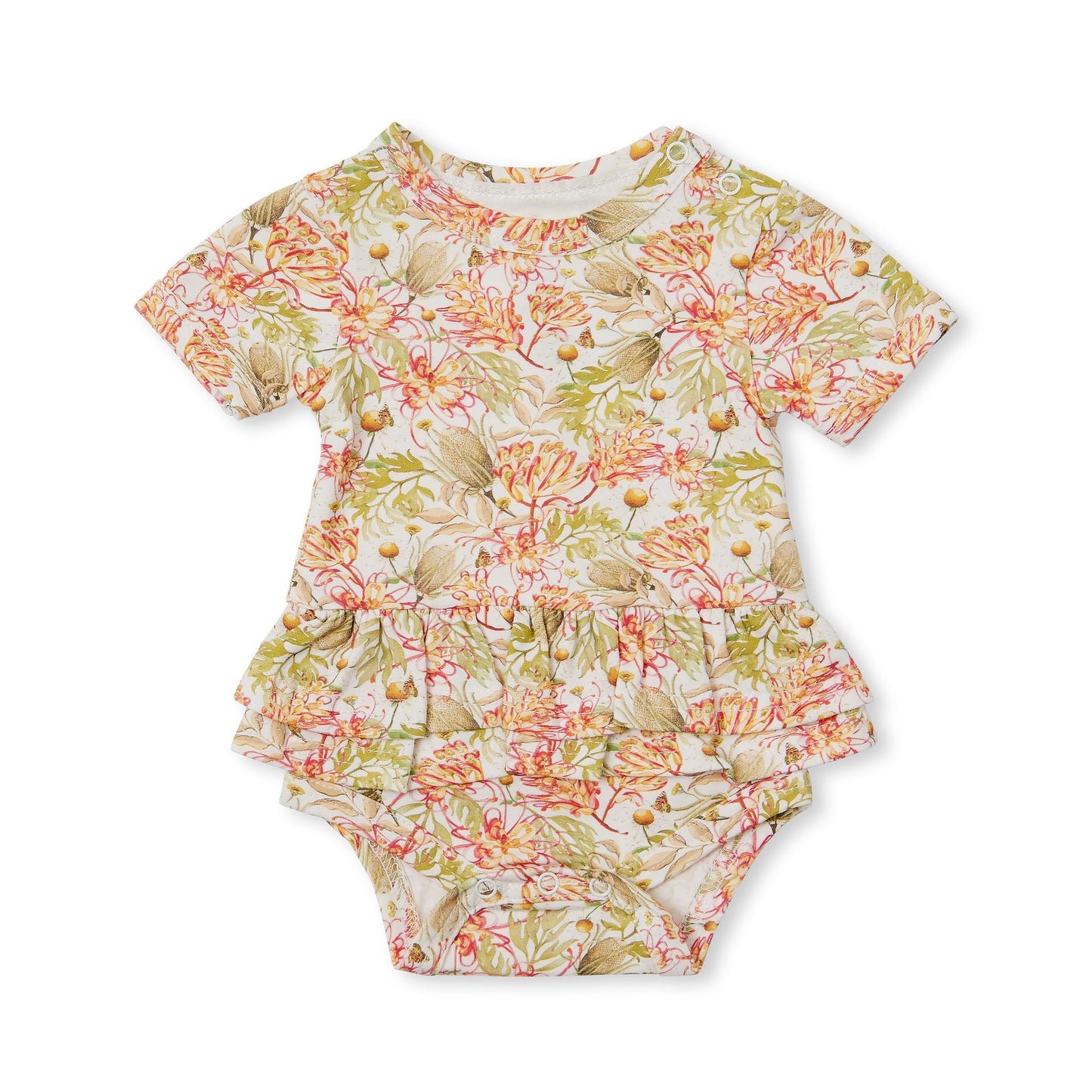 Julie Ruffle Bodysuit - Wildflowers - Indigo & Lellow Store