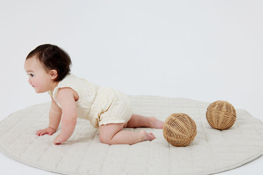 Cary Pocket Shorts - Beige Gingham - Indigo & Lellow Store