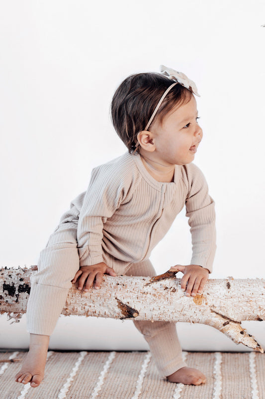 Payton Zipsuit - Beige