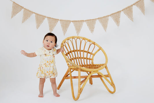 Jamie Bodysuit - Beige Gingham - Indigo & Lellow Store