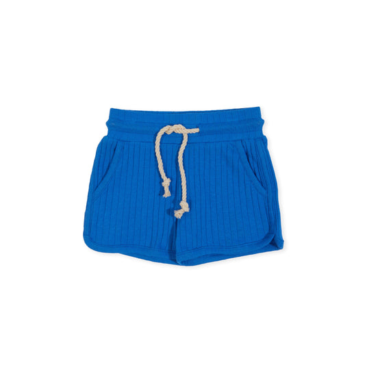Corey Pocket Shorts  - Rib Blue - Indigo & Lellow Store