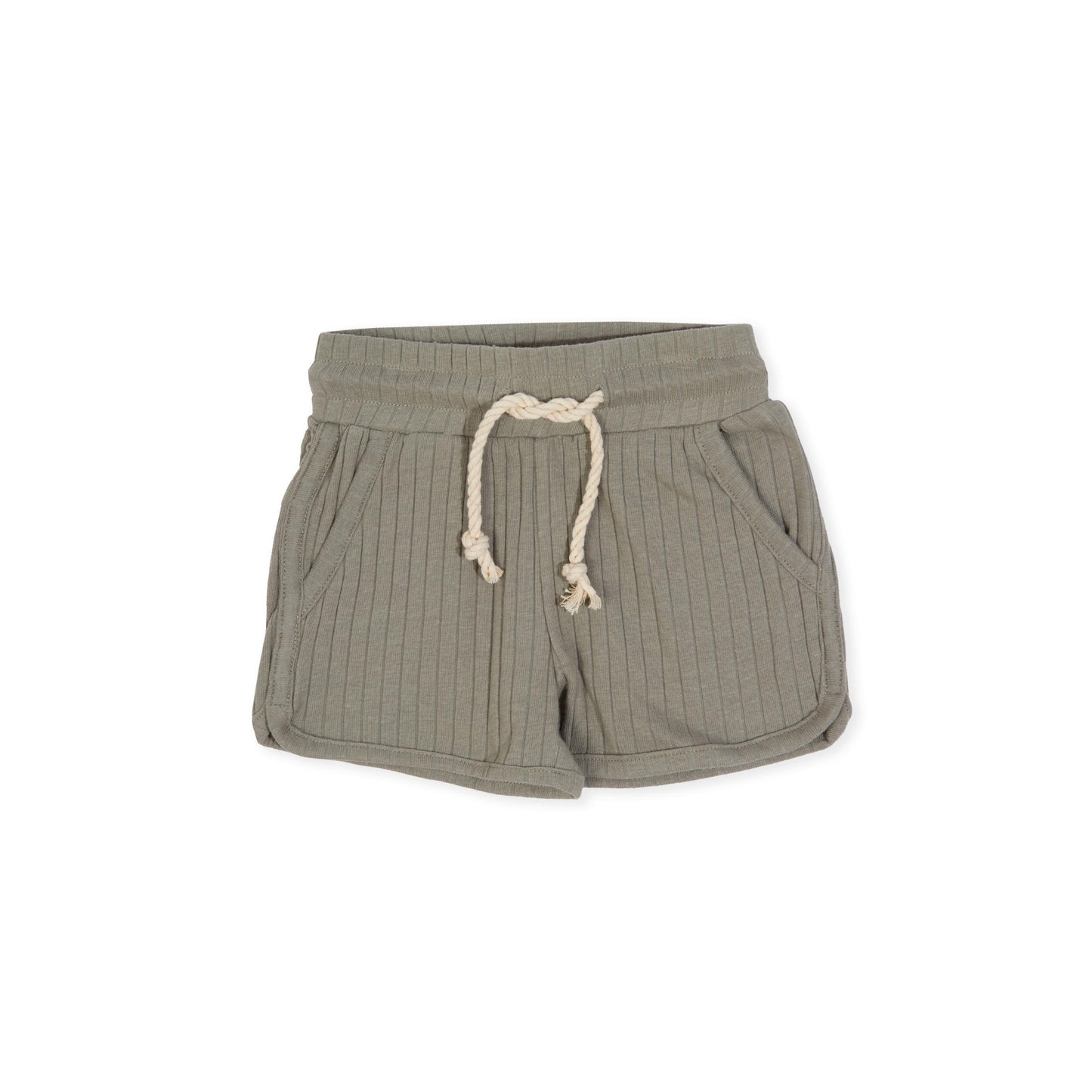 Corey Pocket Shorts - Rib Olive Green - Indigo & Lellow Store