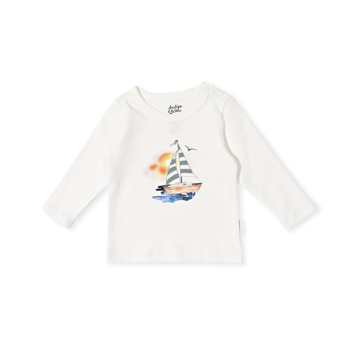 Brooklyn LS Tee - Sailboat - Indigo & Lellow Store