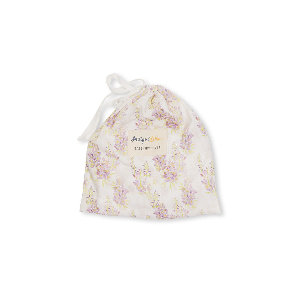 Bassinet Sheet - Wisteria - Indigo & Lellow Store