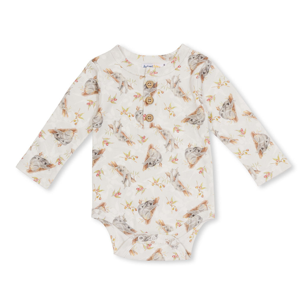 Alex Henley Bodysuit - Koala Family - Indigo & Lellow Store