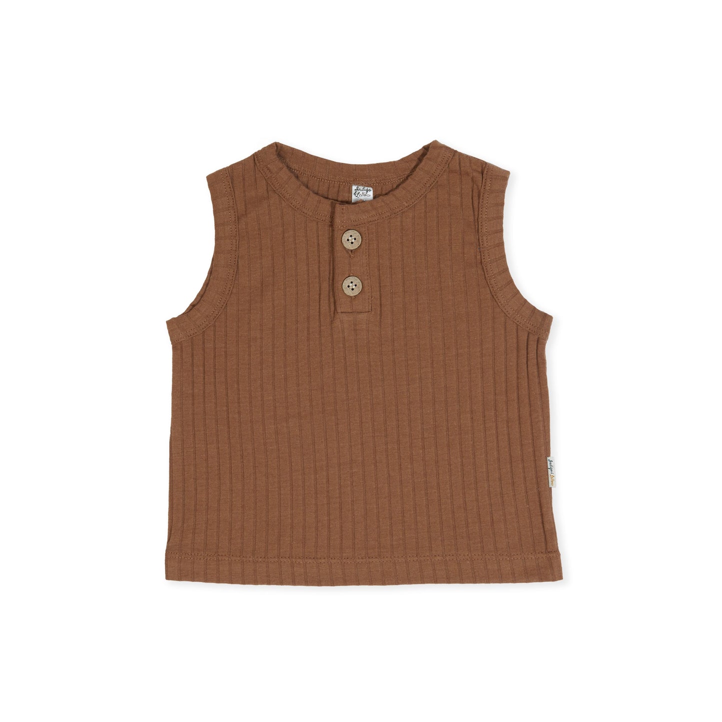Ollie Singlet - Rib Latte - Indigo & Lellow Store