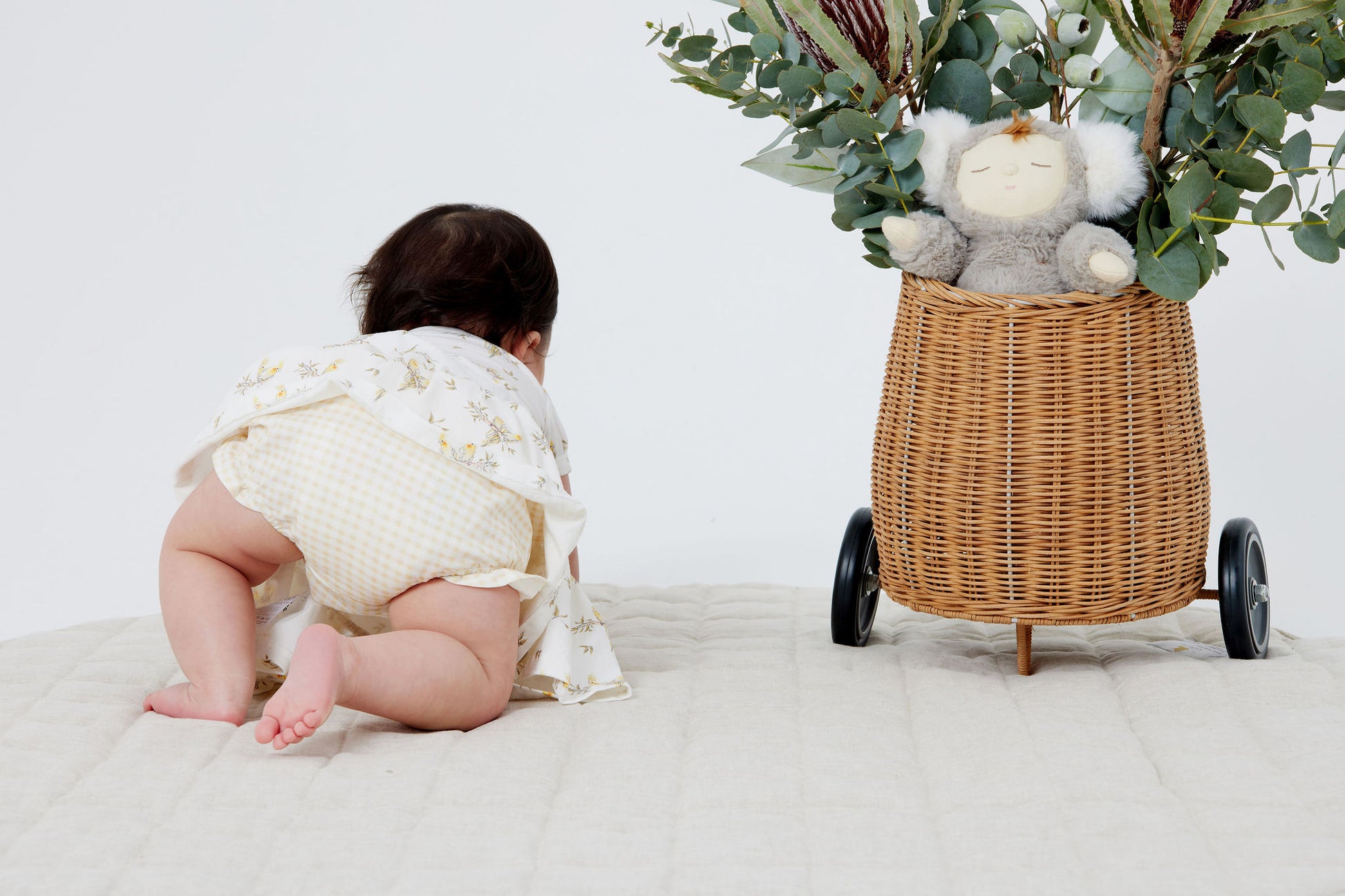 Eden Tier Dress - Cockatiels - Indigo & Lellow Store