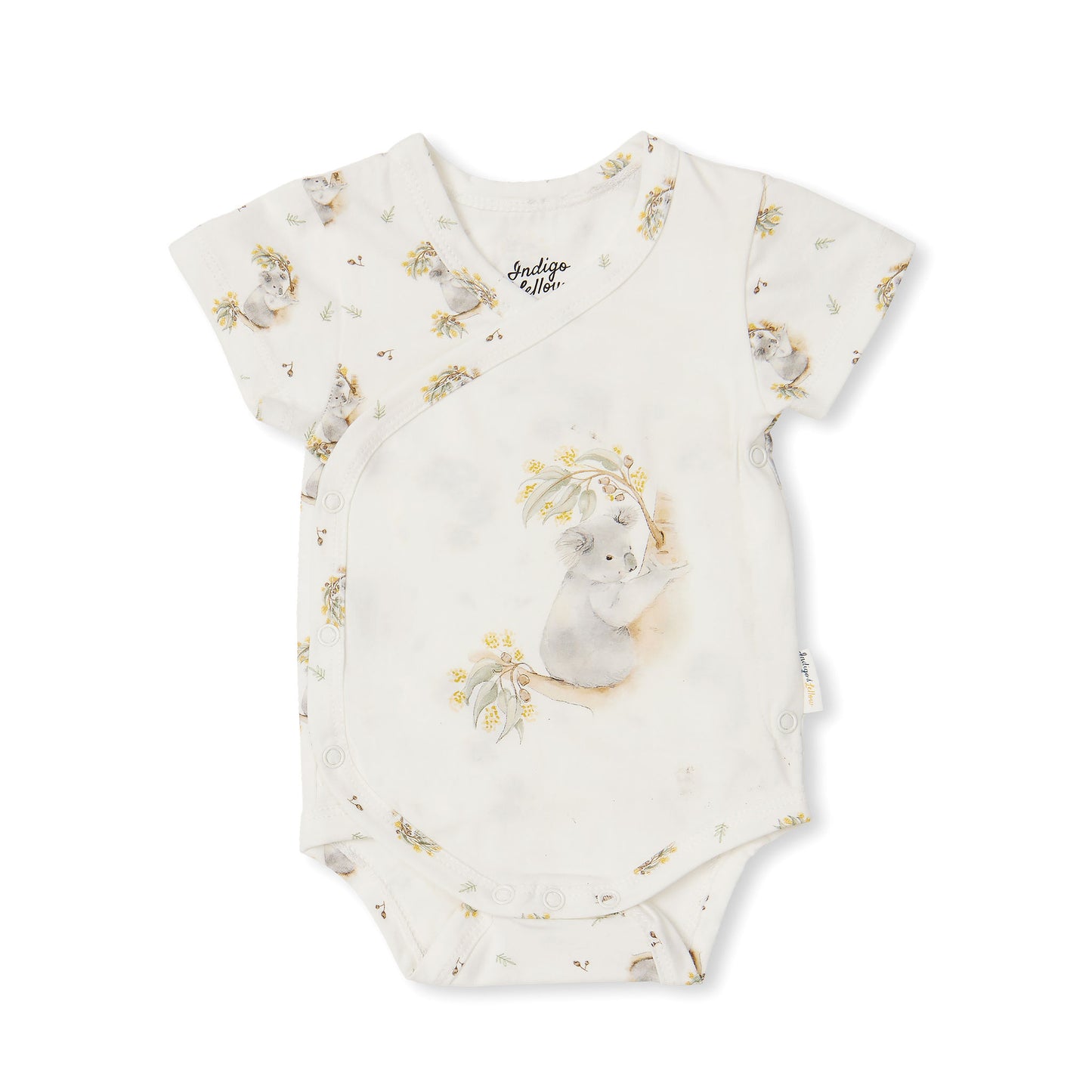 Charlie Kimono Bodysuit - Koala Gumnut - Indigo & Lellow Store