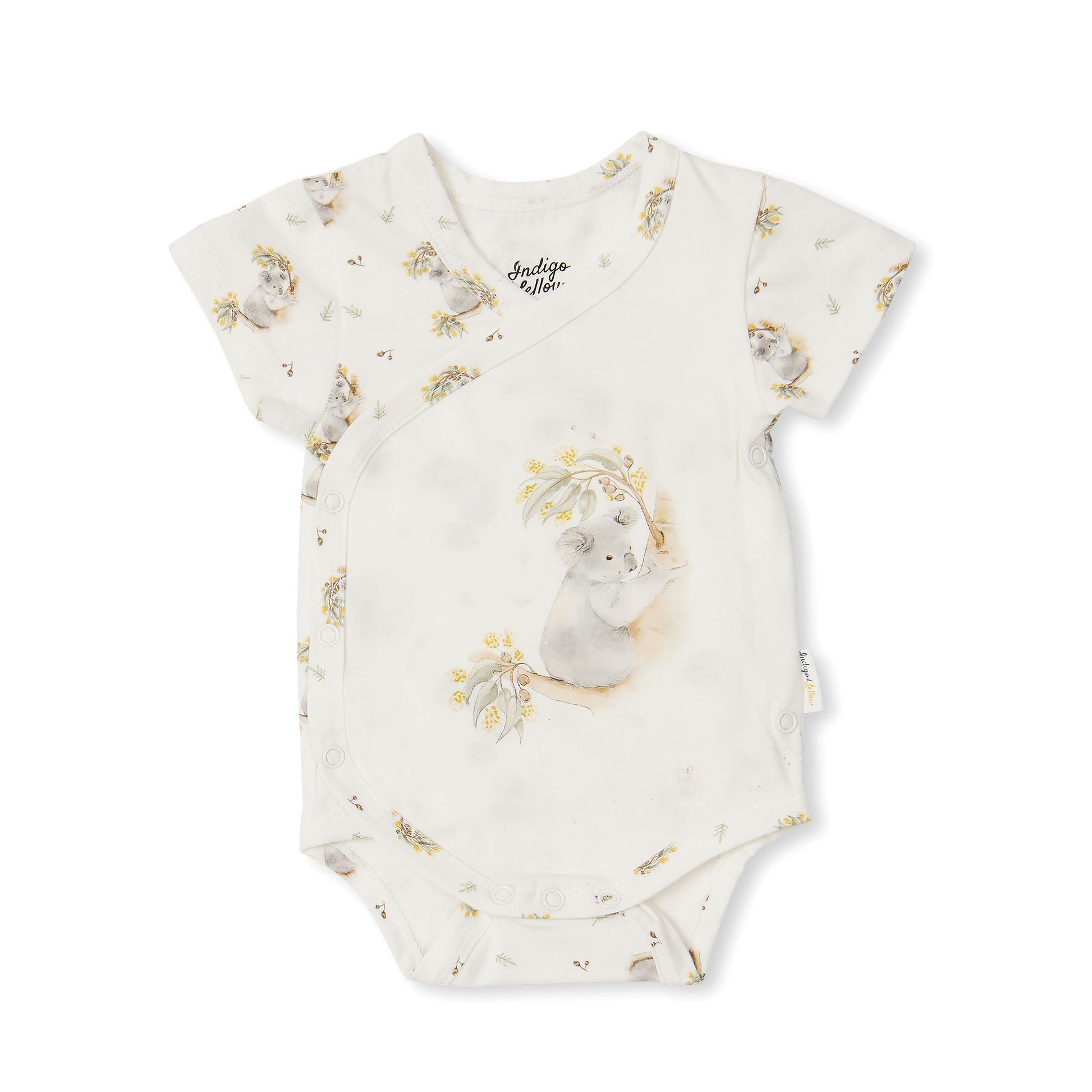 Charlie Kimono Bodysuit - Koala Gumnut - Indigo & Lellow Store