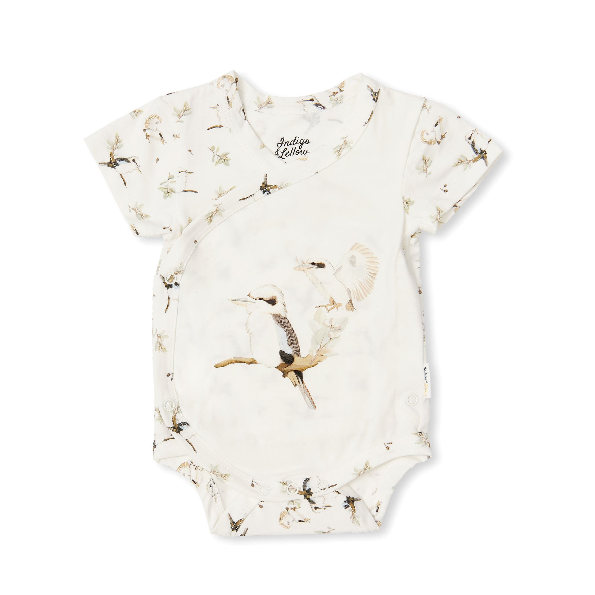 Charlie Kimono Bodysuit - Kookaburras - Indigo & Lellow Store