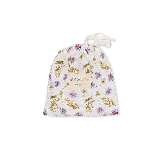 Cot Sheet - Bush Daisy