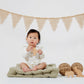 Jayda LS Ruffle Bubble Romper - Cockatiels - Indigo & Lellow Store