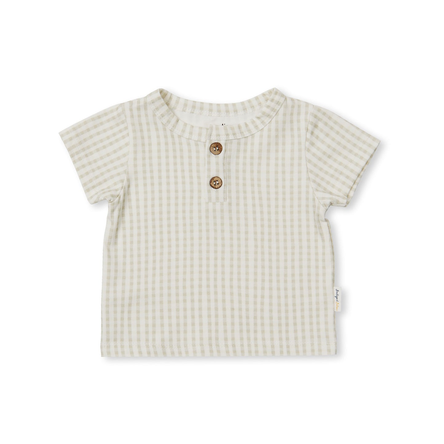 Oscar Tee - Sage Gingham - Indigo & Lellow Store