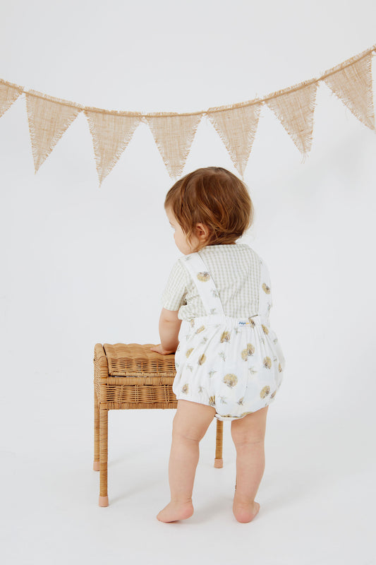 Sam Summer Playsuit - Koala Gumnut - Indigo & Lellow Store