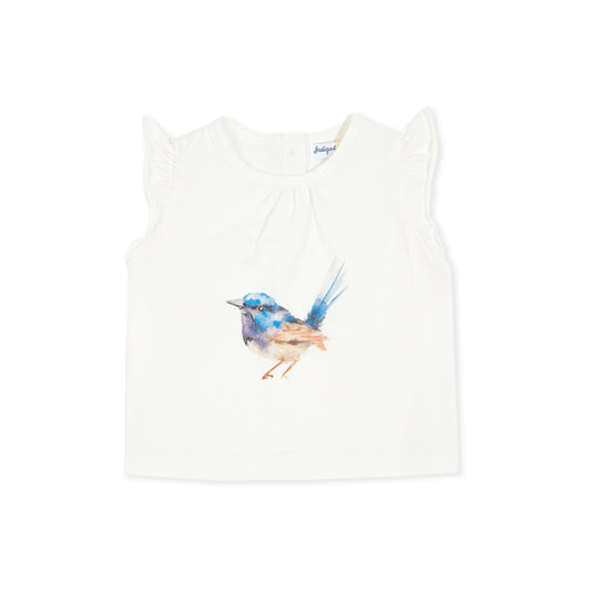 Lulu Tee - Fairy Wrens - Indigo & Lellow Store