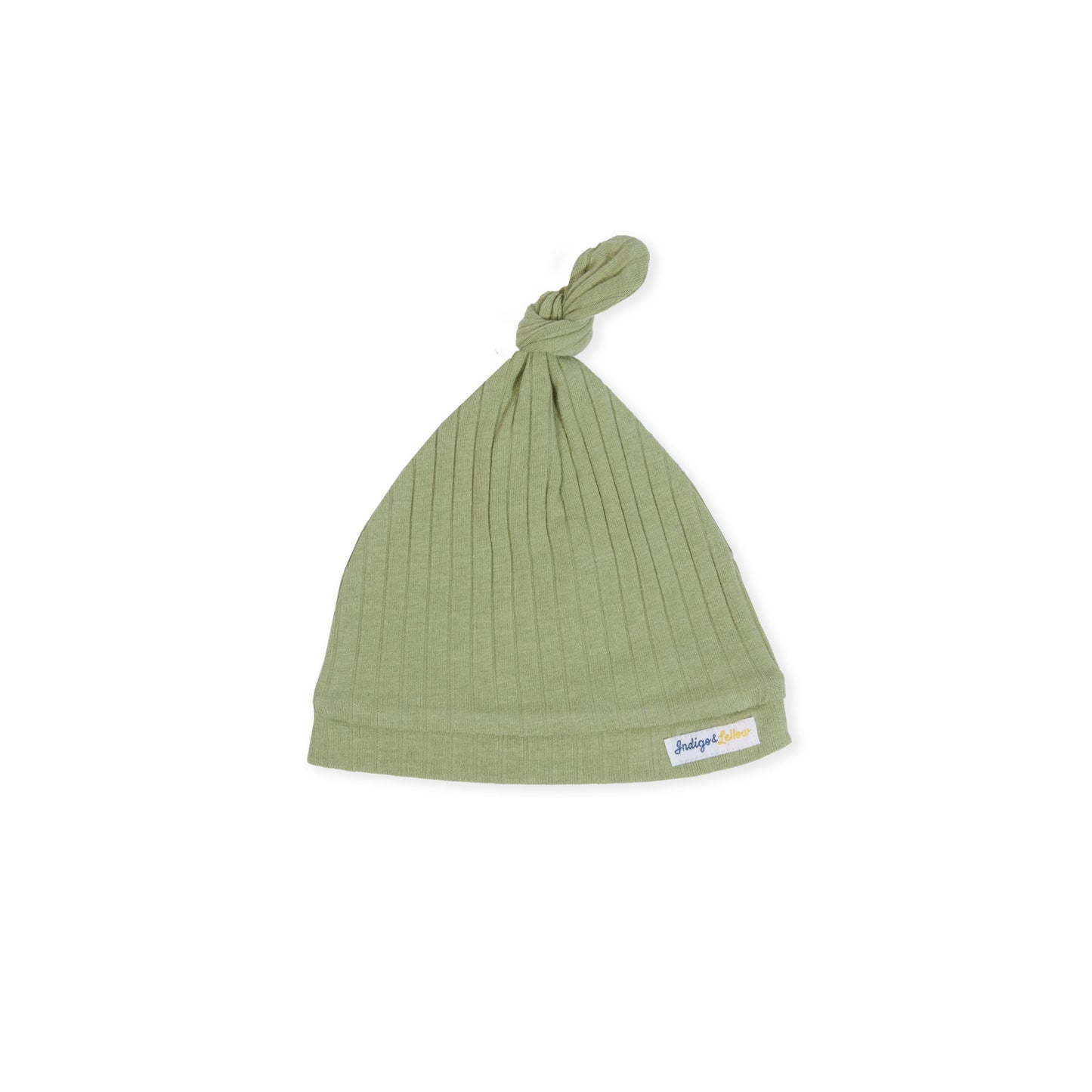 Knotted Beanie - Rib Fern Green - Indigo & Lellow Store