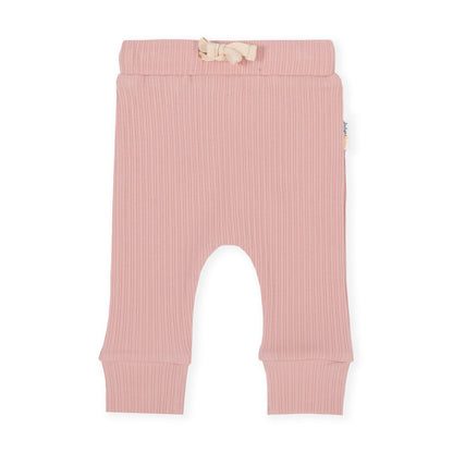 Ribbed pink track pants - Indigo & Lellow