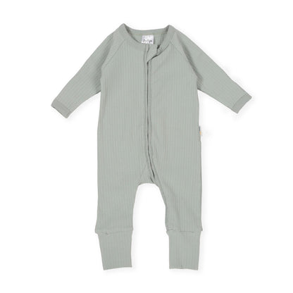 Payton Romper - Ribbed Sage Green - Indigo & Lellow Store