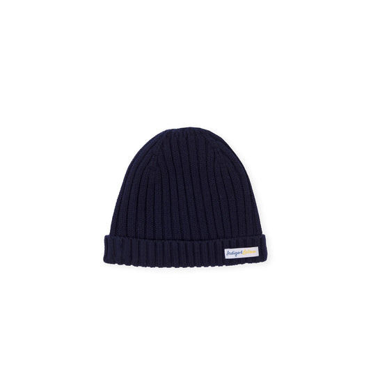 Knit Beanie - Navy blue - Indigo & Lellow Store