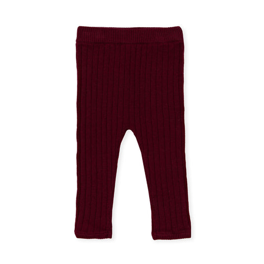 Lane Knit Leggings - Burgundy - Indigo & Lellow Store