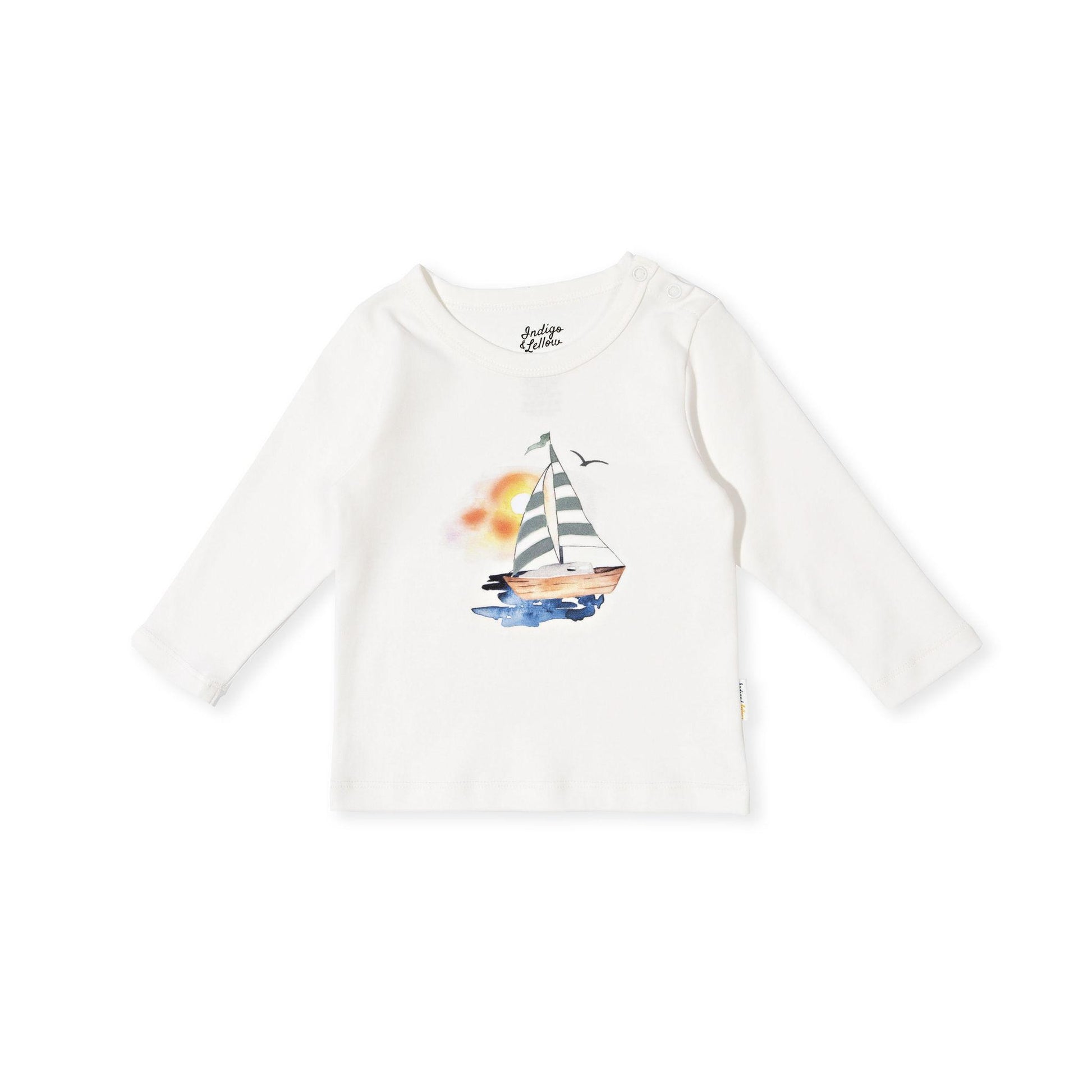 Brooklyn LS Tee - Sailboat - Indigo & Lellow Store