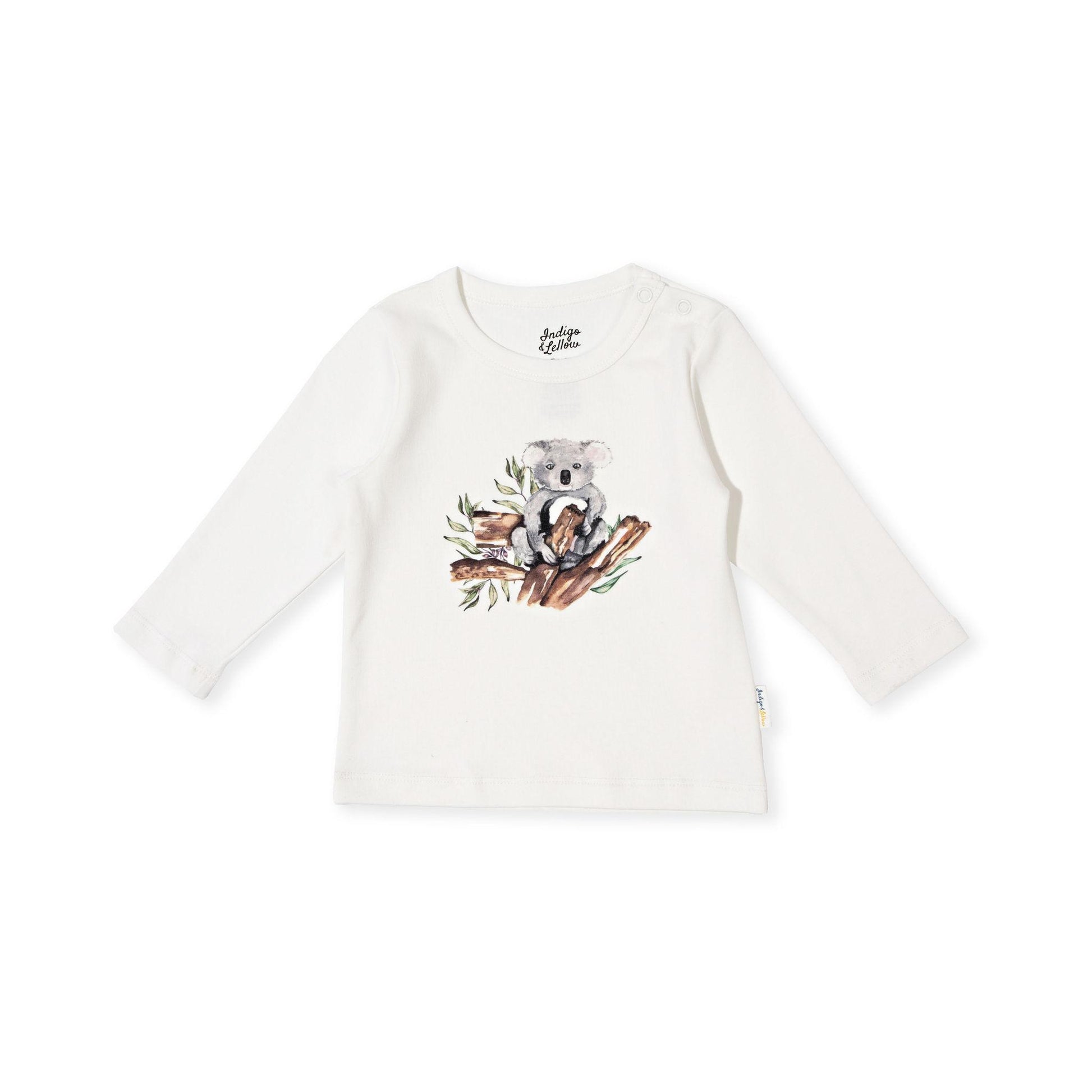 Brooklyn LS Tee - Koala - Indigo & Lellow Store