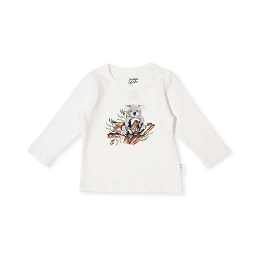 Brooklyn LS Tee - Koala - Indigo & Lellow Store