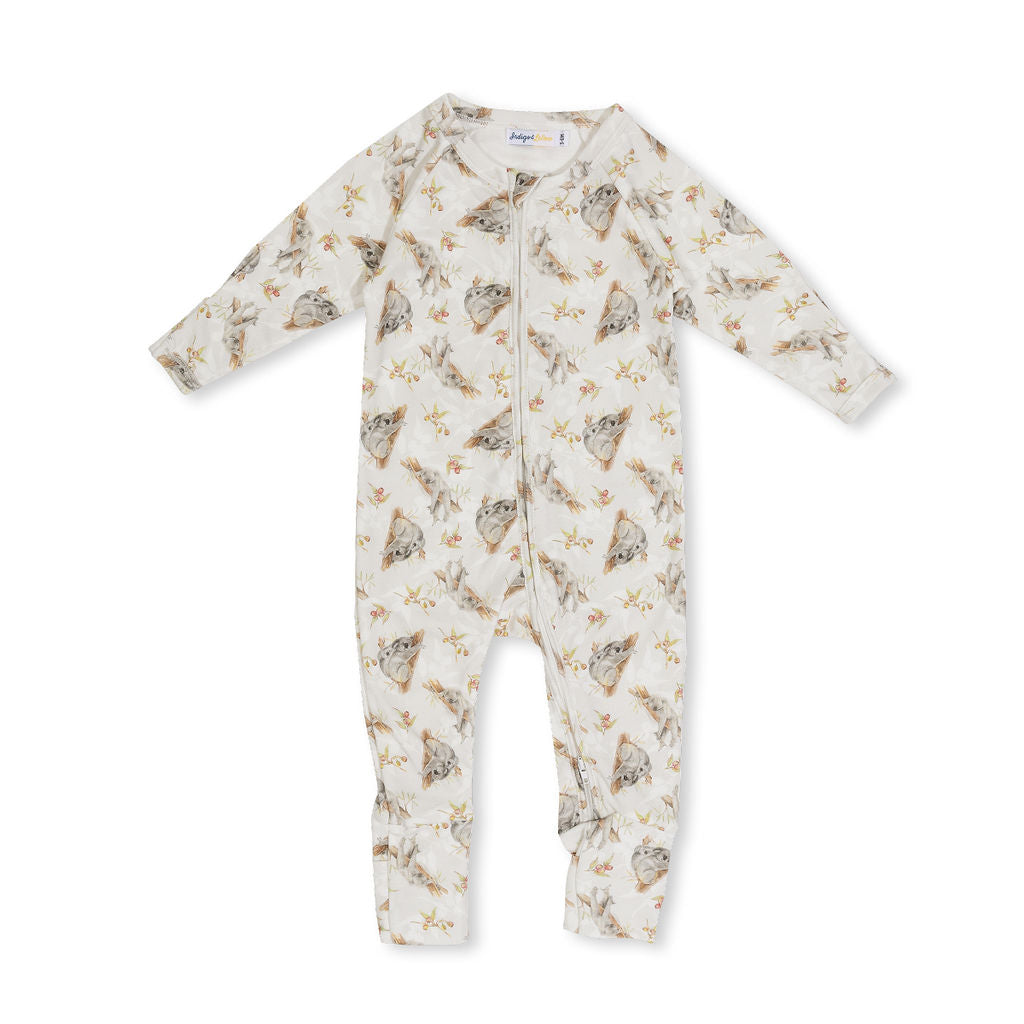 Payton LS Zipsuit - Koala Family - Indigo & Lellow Store