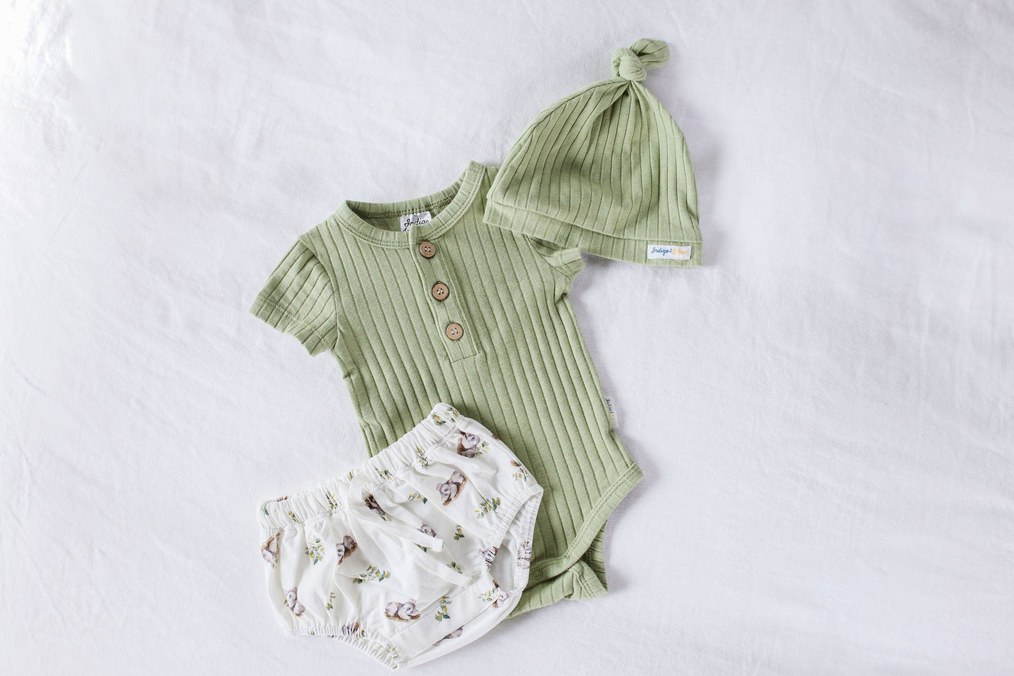 Jamie Bodysuit - Rib Fern Green - Indigo & Lellow Store