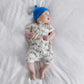 Grayson Short Zipsuit - Fairy Wrens - Indigo & Lellow Store