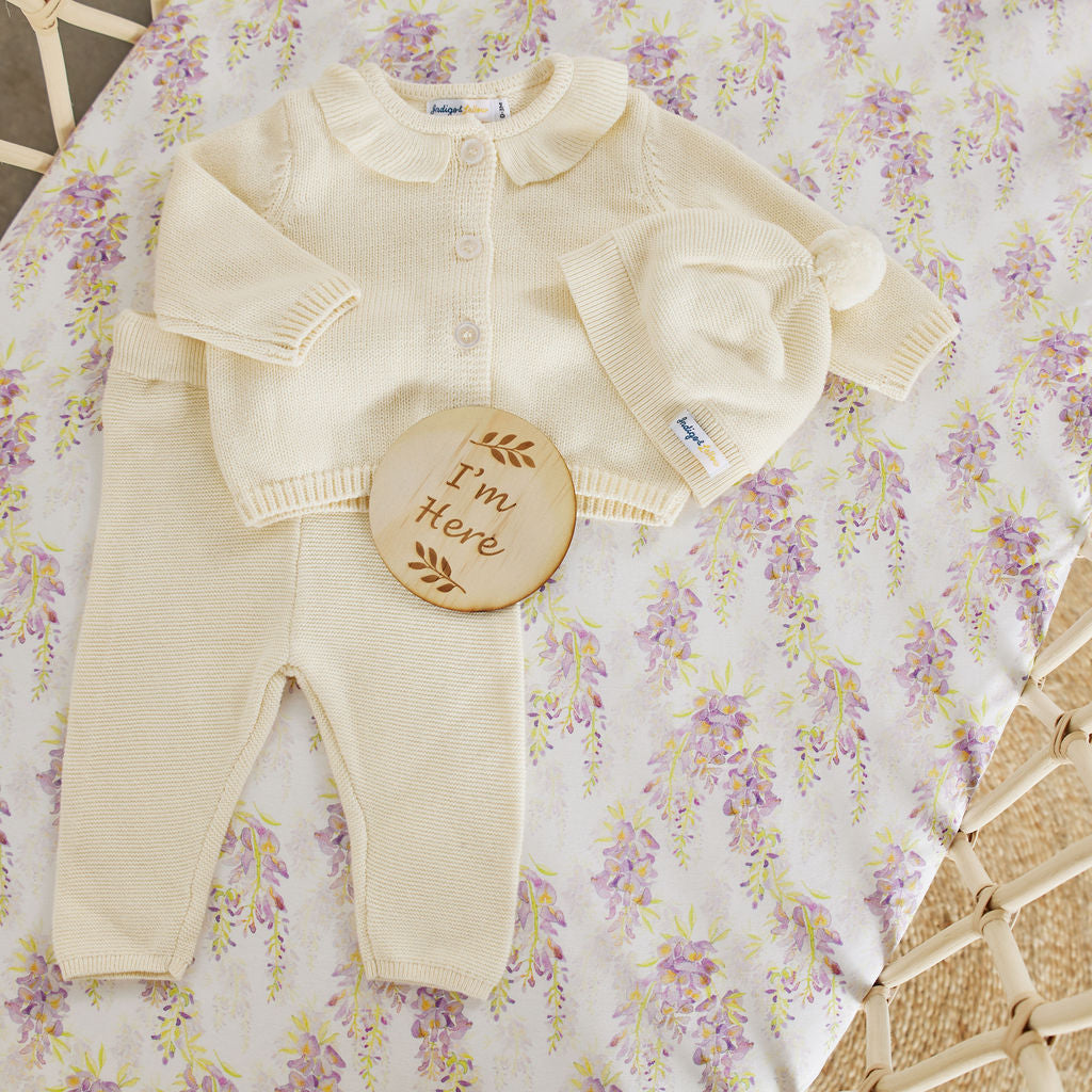 Bassinet Sheet - Wisteria - Indigo & Lellow Store