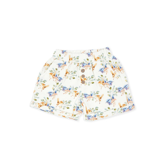 Cooper Pocket Shorts - Fairy Wrens - Indigo & Lellow Store