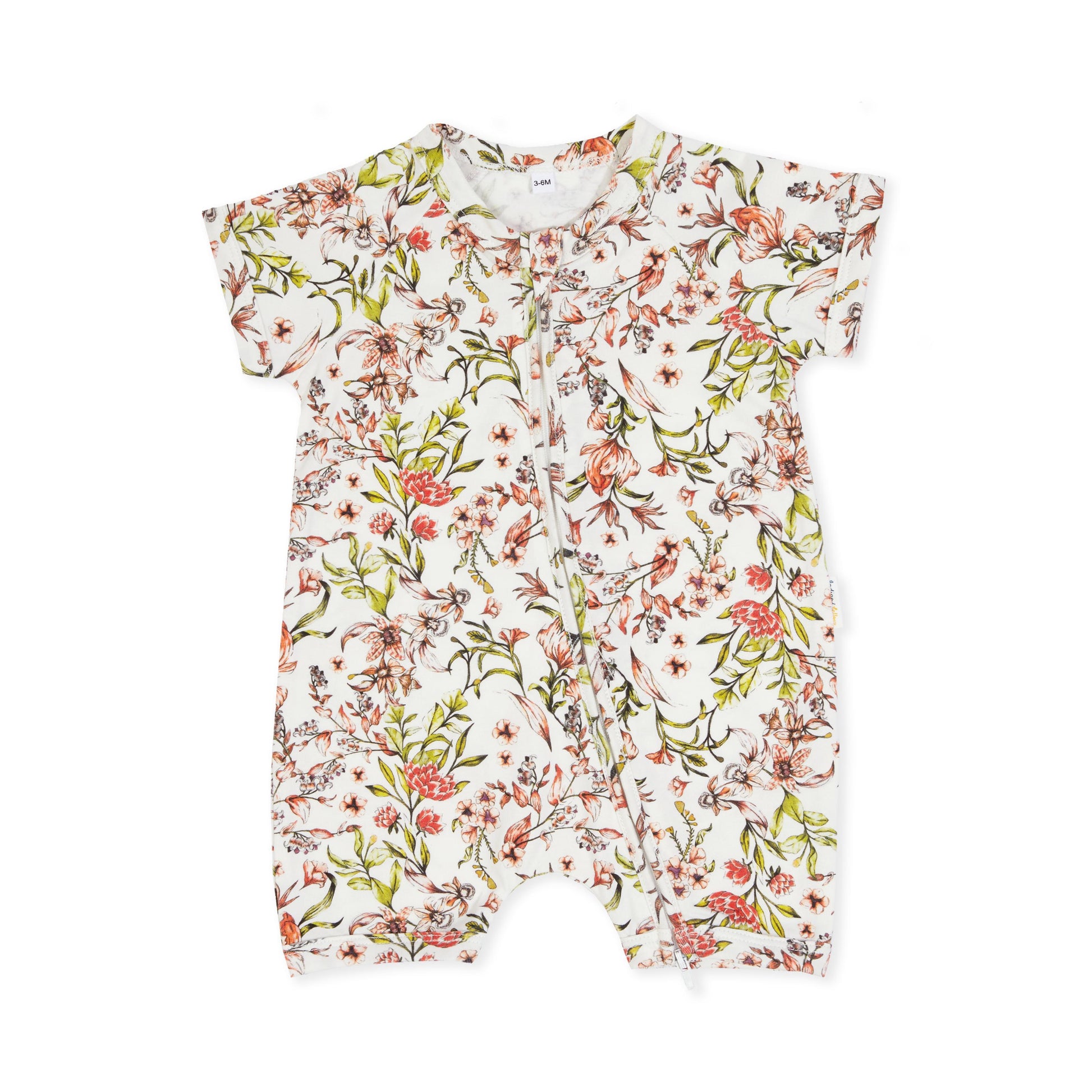 Grayson Short Zipsuit - Floral Blossom - Indigo & Lellow Store