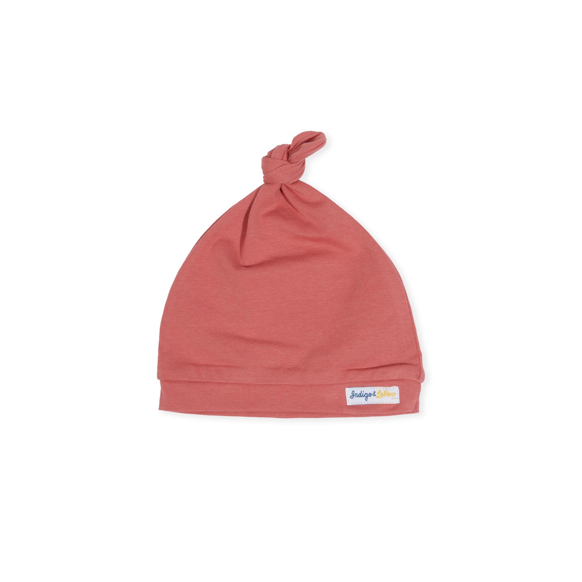 Knotted Beanie - Coral - Indigo & Lellow Store