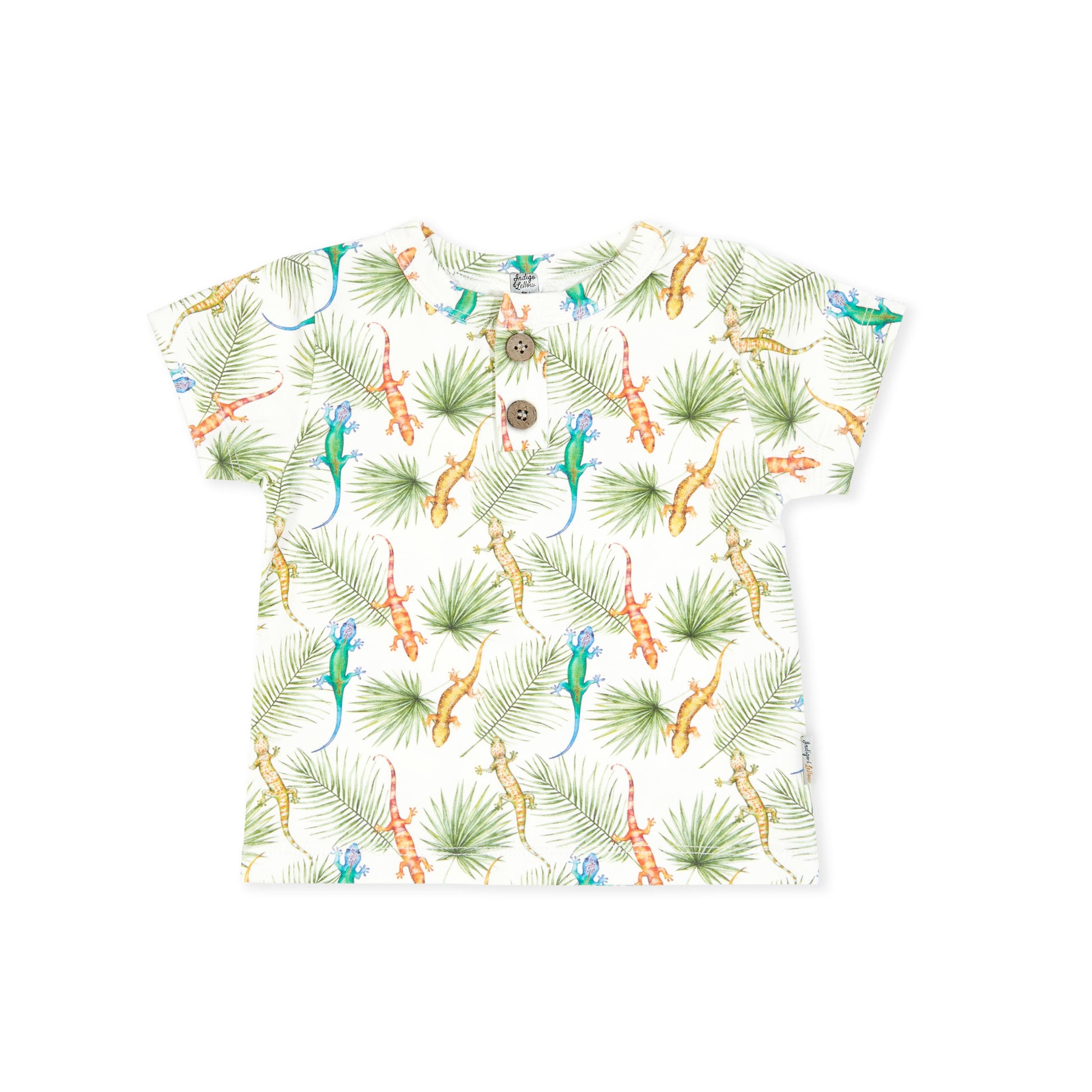 Oscar Tee - Geckos - Indigo & Lellow Store