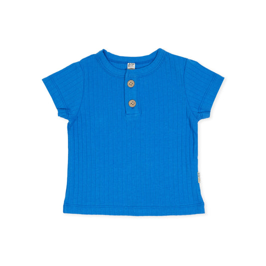 Oscar Tee - Rib Blue - Indigo & Lellow Store